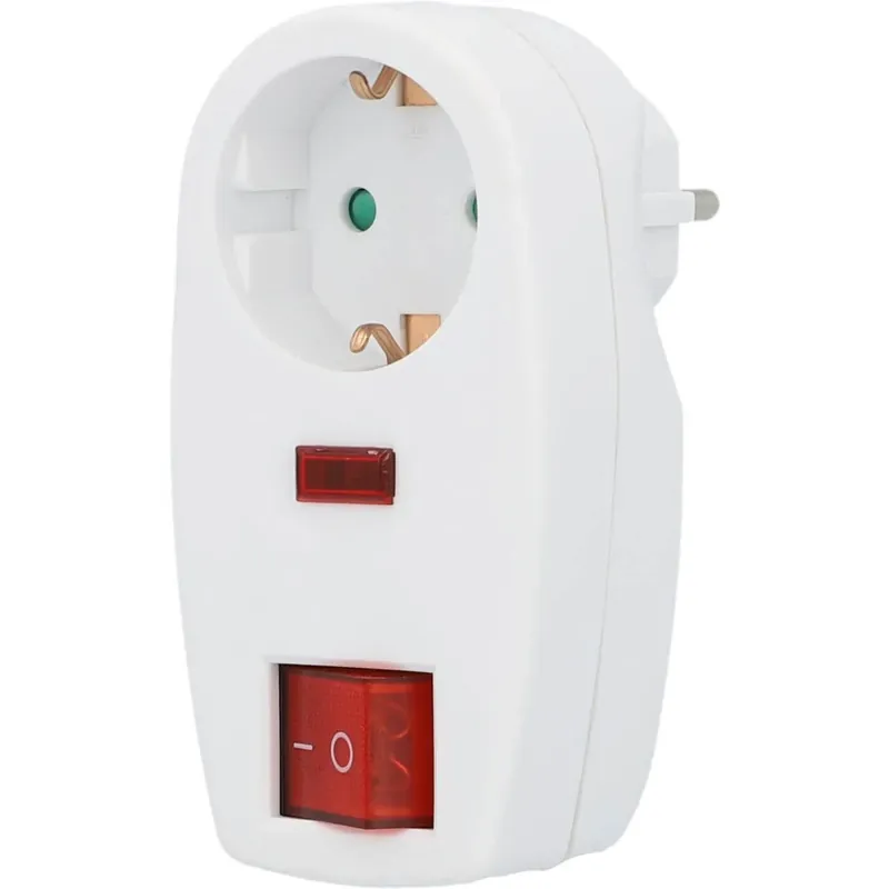 Priza cu protectie 40568, LED de control, alb buc