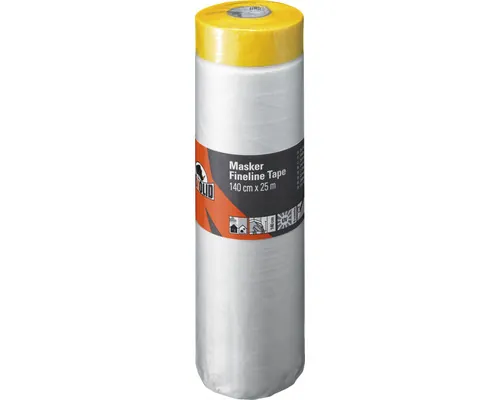 Bandă de mascare cu folie de protecție ROXOLID 140 cm x 25 m buc