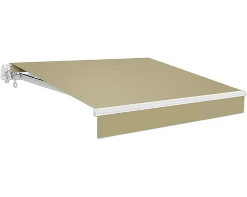 Marchiză/Copertină retractabilă manuală cu braț articulat 4x3 m poliester Lotus nisip/bej buc