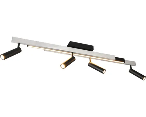 Plafonieră cu LED integrat Trio Zeno max. 4x5,5W 2600 lumeni, lumină albă 2700-6500K, incl. telecomandă, negru buc