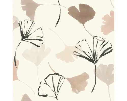Tapet vlies Rasch 690118 Rhapsody Ginkgo crem-roz 10,05x0,53 m rola