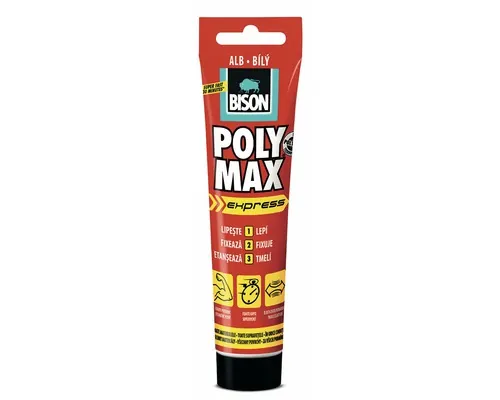 Adeziv univeral Bison Poly Max Express alb 165 g buc