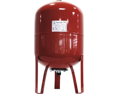 Vas expansiune pentru sistem încălzire Fornello 80 l, vertical, cu picioare, 10 bar, membrană EPDM, roșu buc