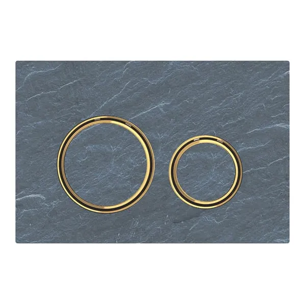 Clapeta de actionare, Geberit, Sigma 21, zinc, ardezie, alama mat, 246x164x14 mm