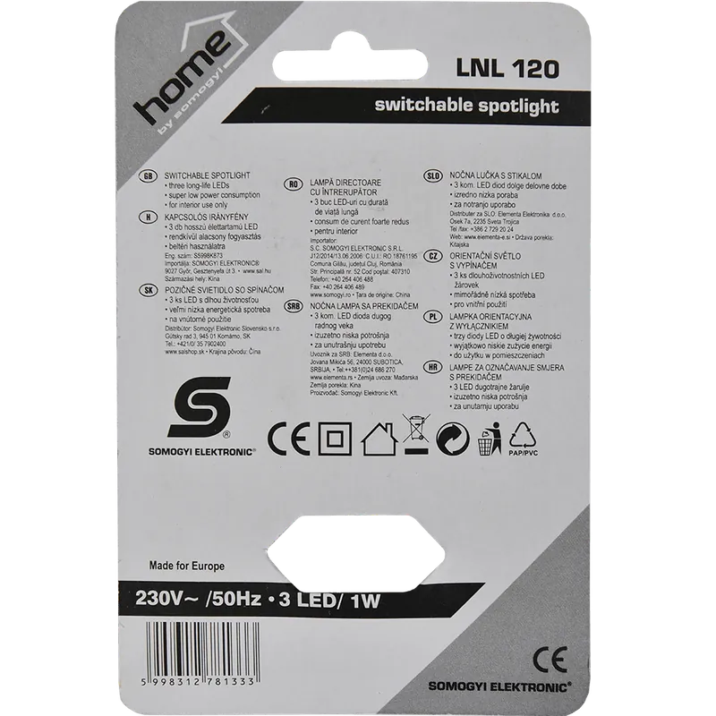Lumina directoare Home, cu comutator, 3 LED-uri