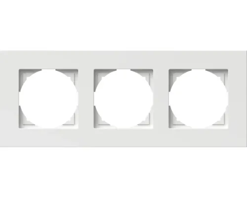Ramă aparataje Logiq Flat 3 module, albă buc