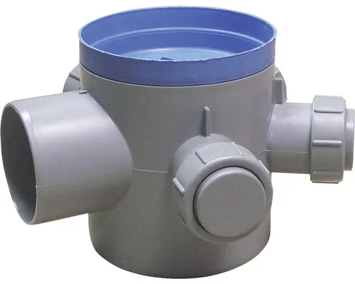 Sifon pardoseală polipropilenă VALROM 4 intrări Ø 40 mm 1 ieșire Ø 50mm H 120 mm buc