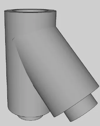 Teu inox, 135 grade, pentru cos de fum izolat, FI, D.225mm