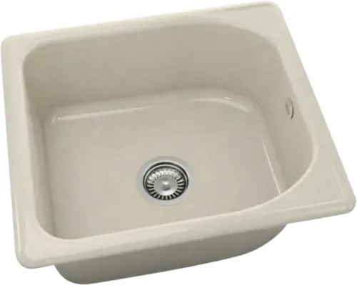 Chiuvetă bucătărie granixit 1 cuvă FAT Magnifico 60x51 cm crem buc