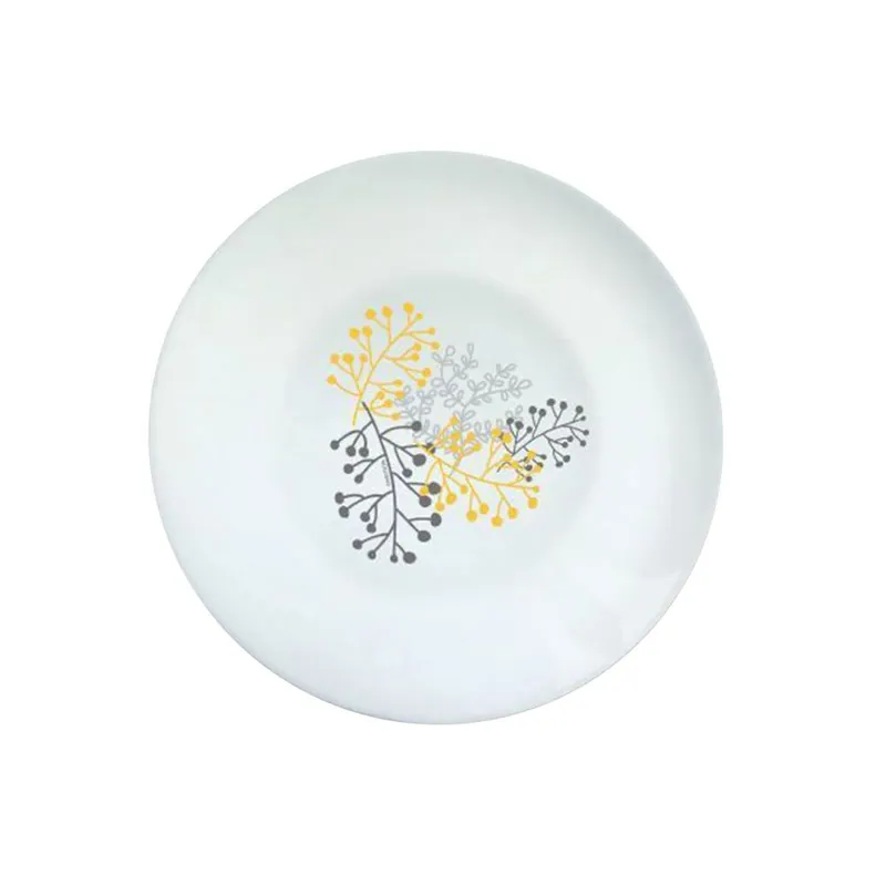 Farfurie portelan, adanca, galben, 20 cm, Nordic