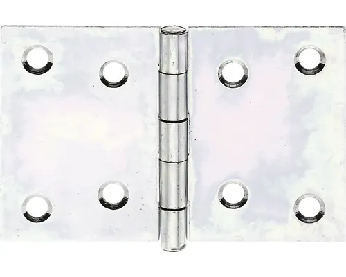 Balama fixă Alberts 90x60 mm, oțel zincat galben buc