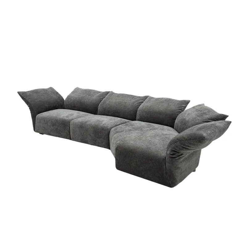 CANAPEA MODULARA CAROSE TEXTIL GRI 342*105CM