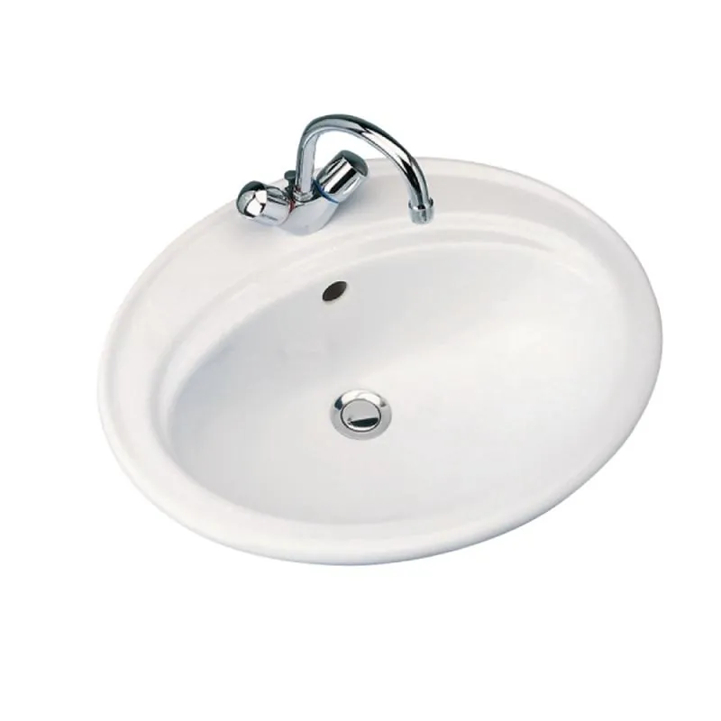 Lavoar ceramic, Romstal, Miramar, incastrat, 56x46 cm, alb