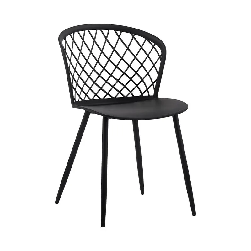 Scaun Cria negru, polipropilena, picioare metalIce