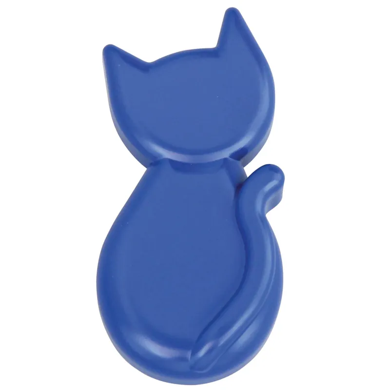 Buton pentru mobila, plastic, albastru mat, M 487.03.14, forma pisica buc