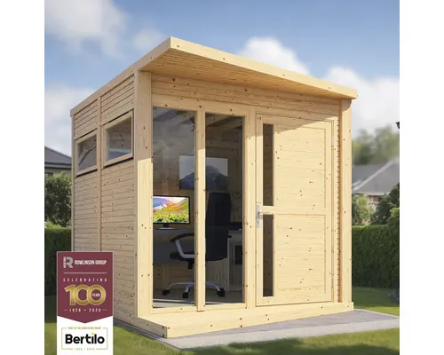 Căsuță de grădină Bertilo Concept Office cu podea 237x310 cm natur buc