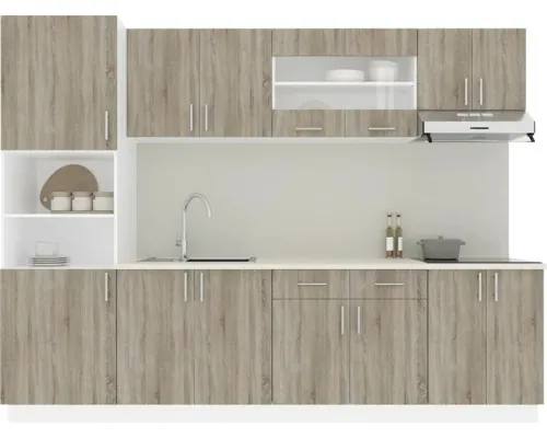 Mobilă de bucătărie Karo V23, L 280 cm / închis buc