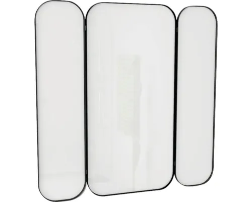 Oglindă baie triplă Devo Gloria 2.0 86x86 cm negru buc