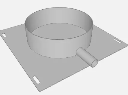 Capac condensatie baza, pentru cos de fum neizolat, FI, D.220mm