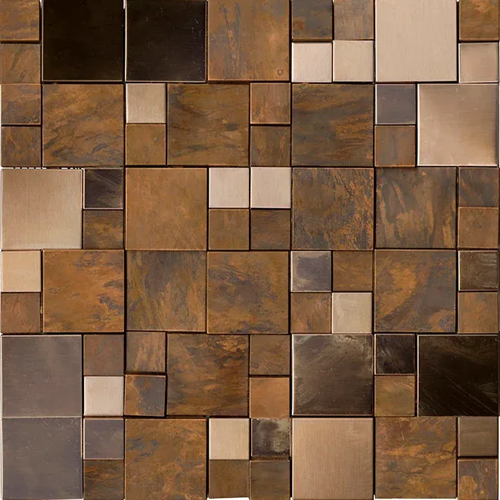 METAL BRONZE MINI 3D CUBES 30,5X30,5X0,8 CM