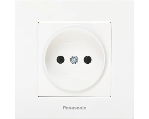 Priză simplă fără împământare Panasonic Karre Plus, alb, incl. ramă buc