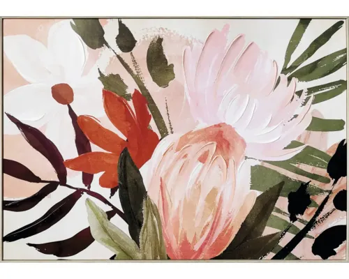 Tablou pictat manual înrămat Big flowers 60x90 cm buc