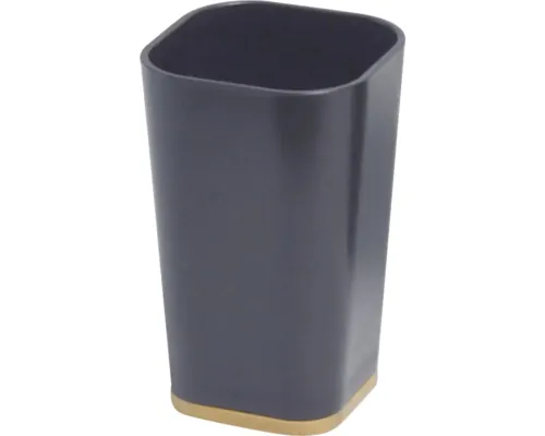 Pahar baie plastic-bambus negru buc