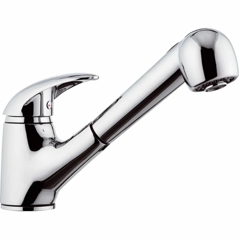 Baterie baie pentru lavoar, cu dus extractabil, Remer Ten T47, montaj stativ, monocomanda, finisaj cromat