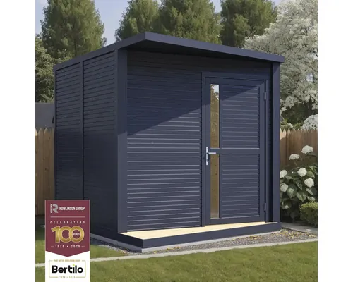 Căsuță de grădină Bertilo Design Concept cu podea 237x297 cm, antracit buc