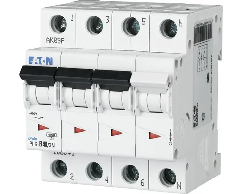 Disjunctor electric modular Eaton xPole 3P+N 63A 6kA, curbă C buc