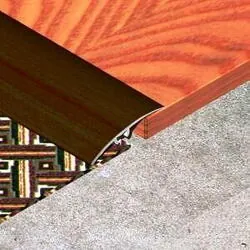 Trecere lata surub. ascunse aluminiu l=41mm l=0.9m stejar inchis PLF419.157