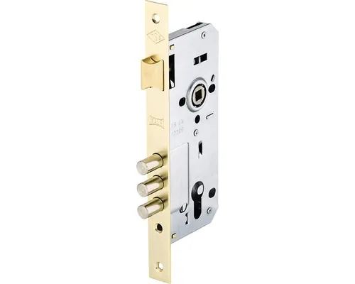 Broască îngropată ușă intrare Kale 152-3MR 45/85 mm, stânga & dreapta, pentru cilindru, auriu buc