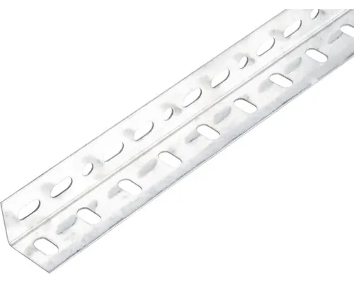 Cornier metalic perforat Alberts Conceptor 35x35x1,5 mm, lungime 1m, argintiu buc