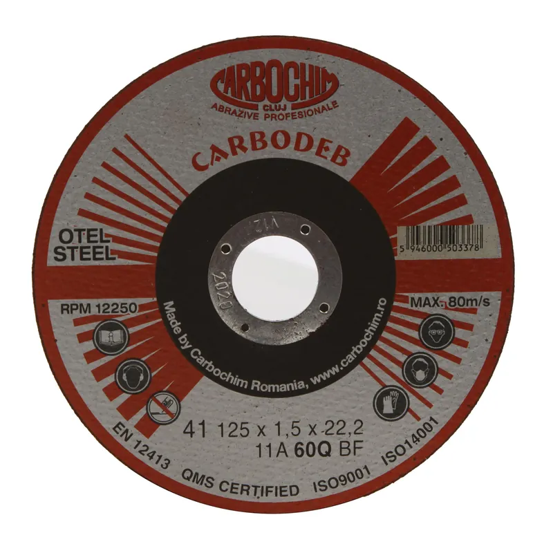 Disc debitare otel, Carbochim 11ABACH1TRS, 125 x 22.2 x 1.5 mm buc