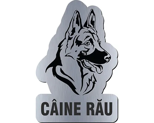 Indicator avertizare „Câine rău”, argintiu buc