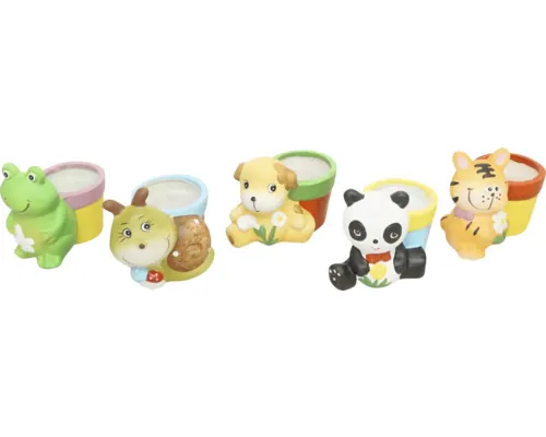 Ghiveci flori Zoo ceramică Ø 6 cm H 7 cm diferite modele buc
