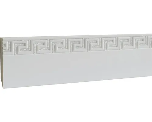 Plintă decorativă albă cu model grecesc 240x7x1,1 cm buc