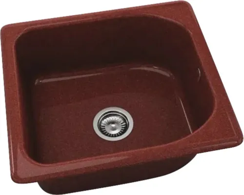 Chiuvetă bucătărie granixit 1 cuvă FAT Firebrick 56x51 cm roșu cărămiziu buc