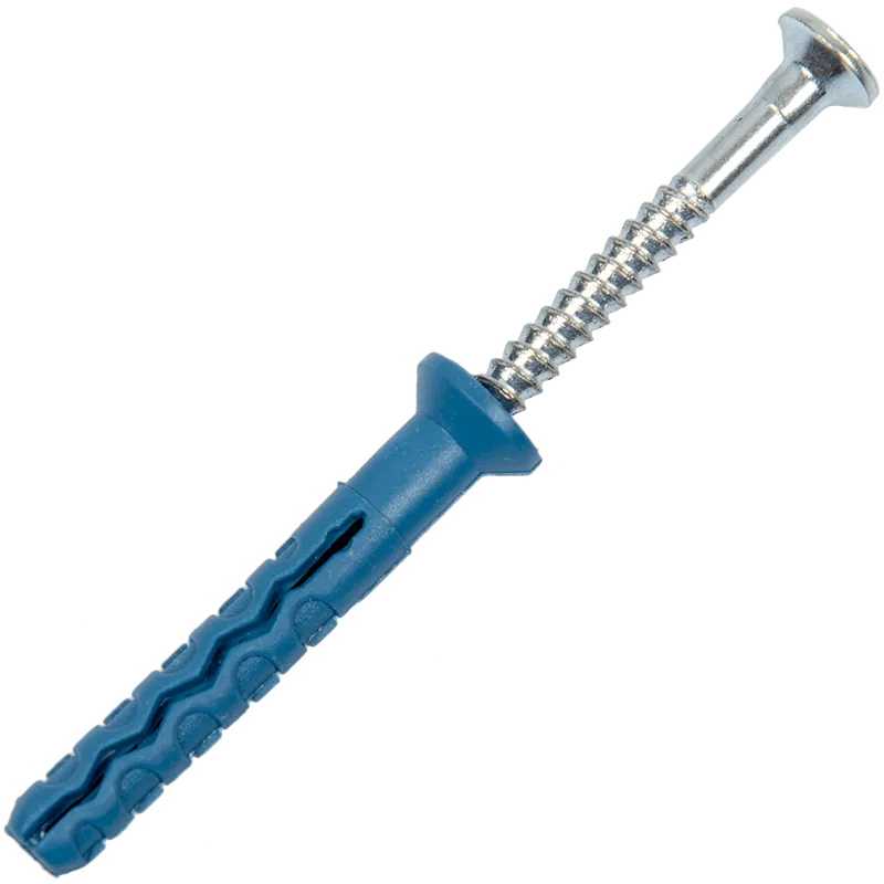 Diblu cu cap inecat cu surub tip cui Z, nylon, 6 x 40 mm