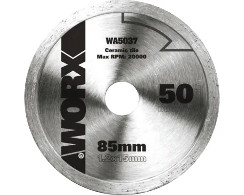 Disc debitare Worx Versacut Ø85x1,2x15 mm diamantat, pentru fierăstraie circulare mini buc