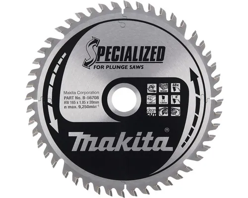 Disc fierăstrău circular cu plonjare Makita Ø165x1,85x20 mm 48 dinți buc