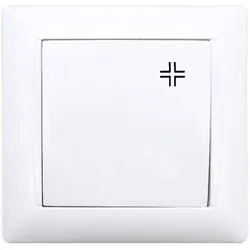 Intrerupator cap cruce alb camilya 08055