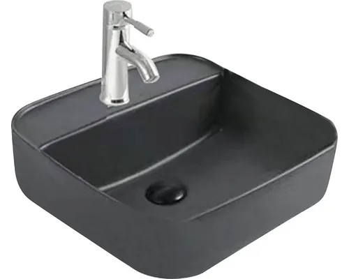 Lavoar pe blat C2008MB 39x39 cm negru mat buc