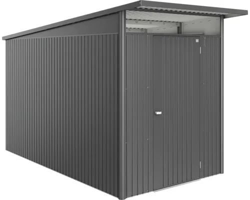 Magazie grădină Biohort AvantGarde Eco A4 metal ușă standard 180x380 cm gri închis metalizat buc