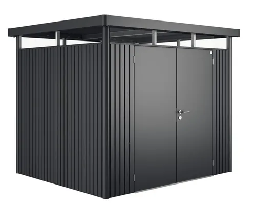 Magazie grădină Biohort HighLine H3 metal ușă dublă 275x235 cm gri închis metalizat buc