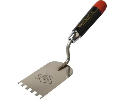 Mistrie zimțată pentru adeziv gresie/faianță Maurerlob 60mm dinți 6x6mm, mâner din lemn buc