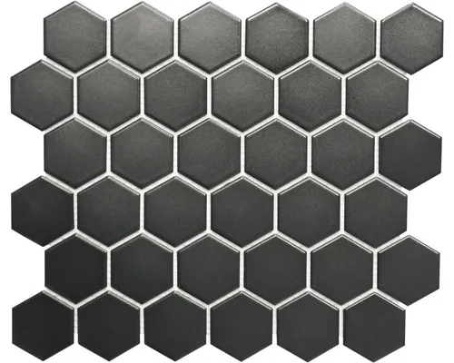 Mozaic piscină ceramic HX 095 negru mat 32,5x28,1 cm buc
