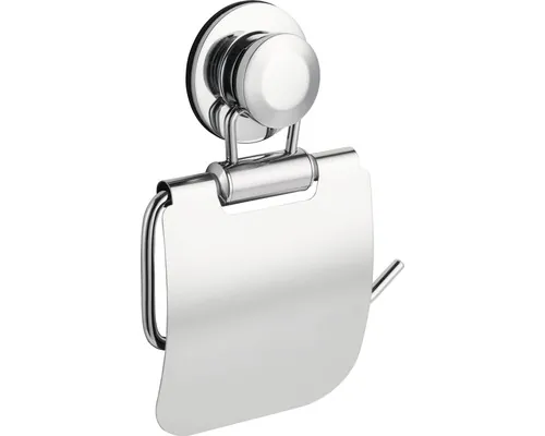 Suport hârtie igienică cu capac form&style, prindere cu ventuză, cromat buc