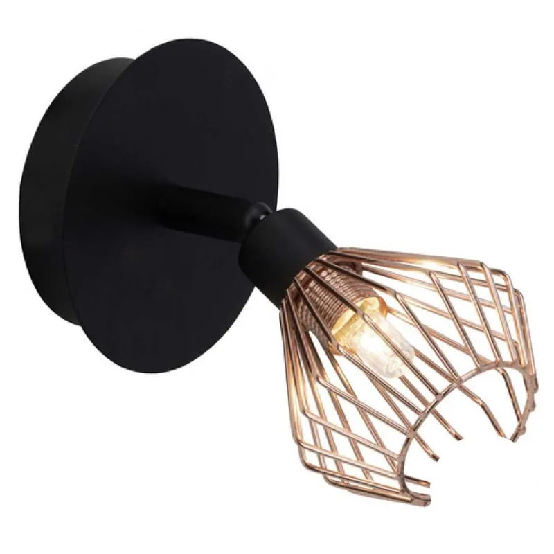 Spot Dalma, 1xg9, 33w, metal, negru/auriu