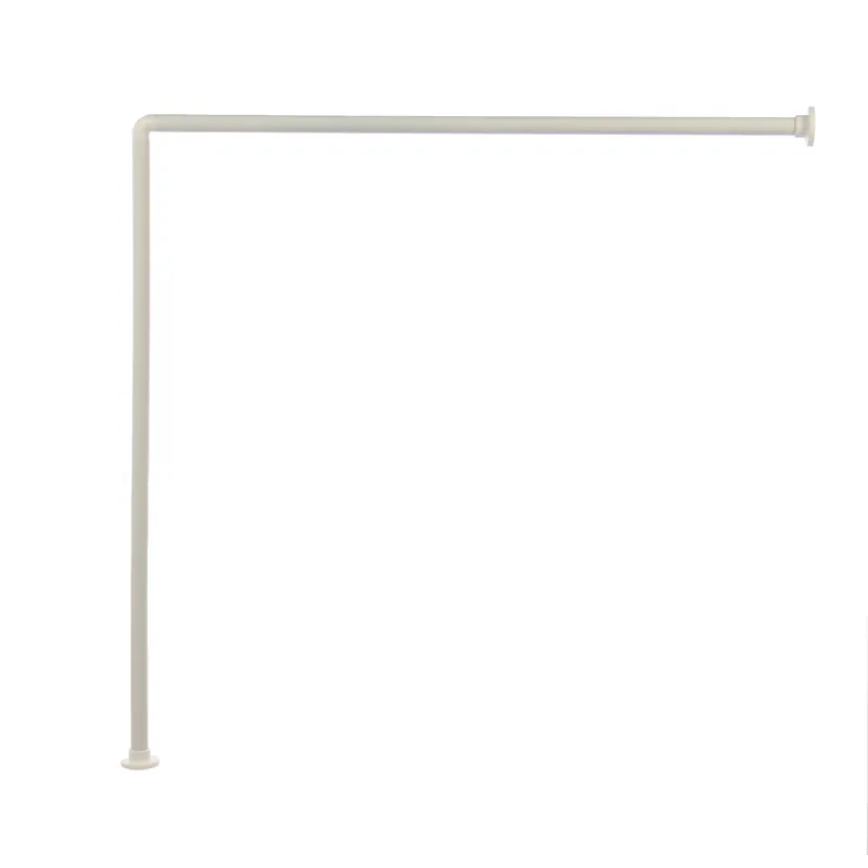 Bara perdea dus, metal, alb, inele incluse, 2248, 90 x 90 cm buc